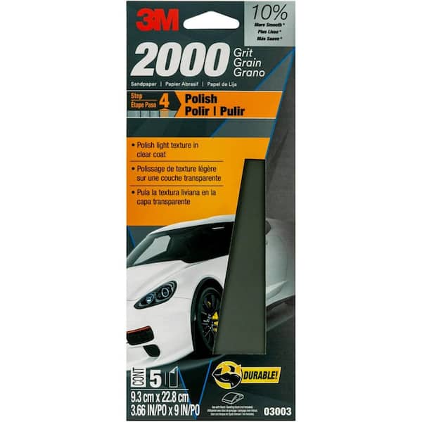 3M Wetordry 3-2/3 in. x 9 in. 2000 Grit Sandpaper