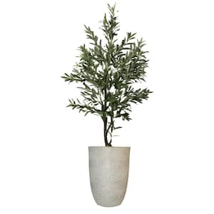 68 in. fake olive tree in a fiberstone planter