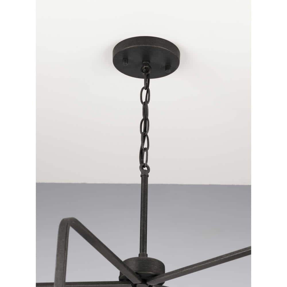 Black Iron Cage 25" Industrial Chandelier