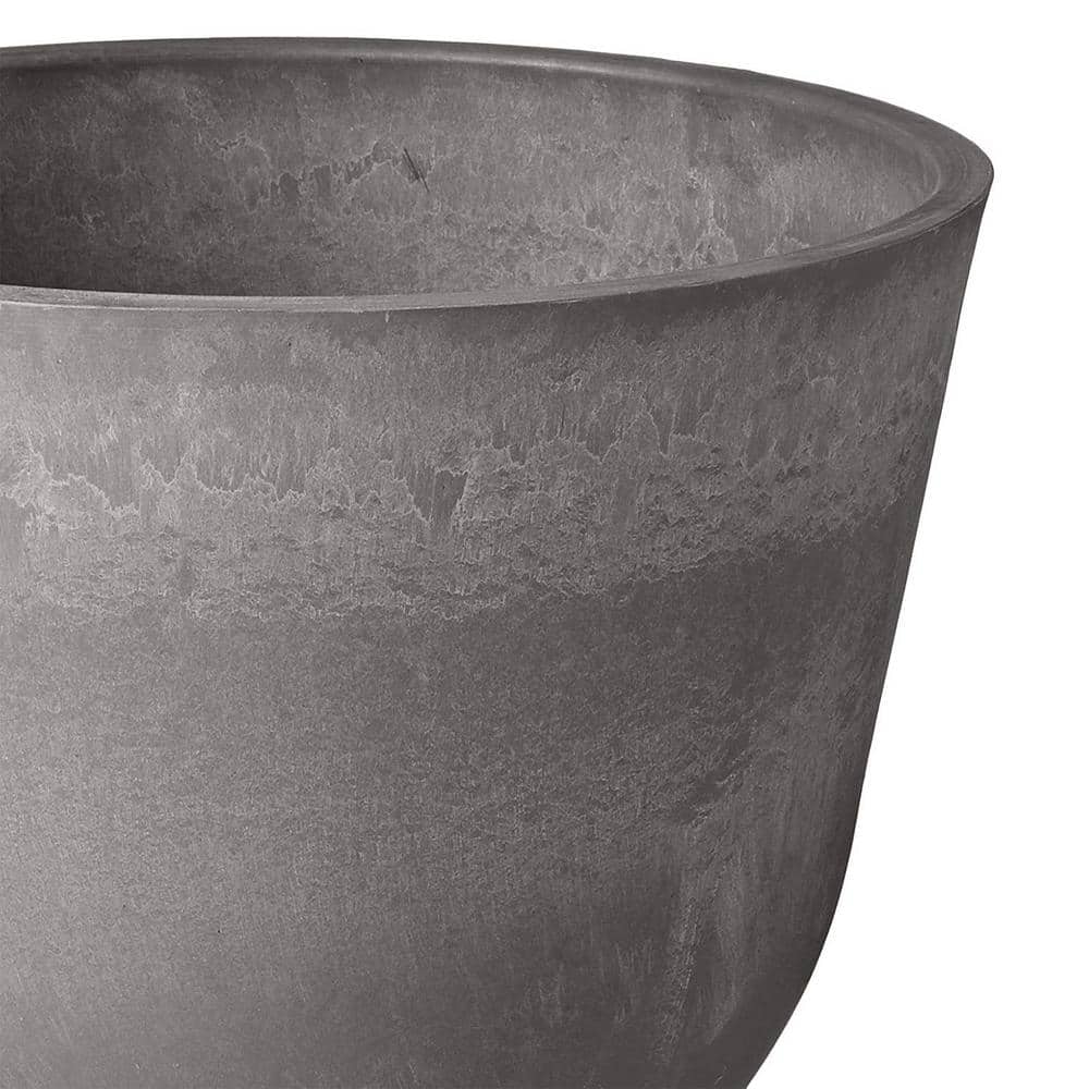 Arcadia 14" Gray Recycled Plastic Stone Planter Urn