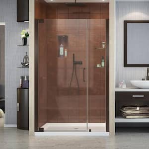 Elegance 39 in. to 41 in. x 72 in. Semi-Frameless Pivot Shower Door in Oil Rubbed Bronze