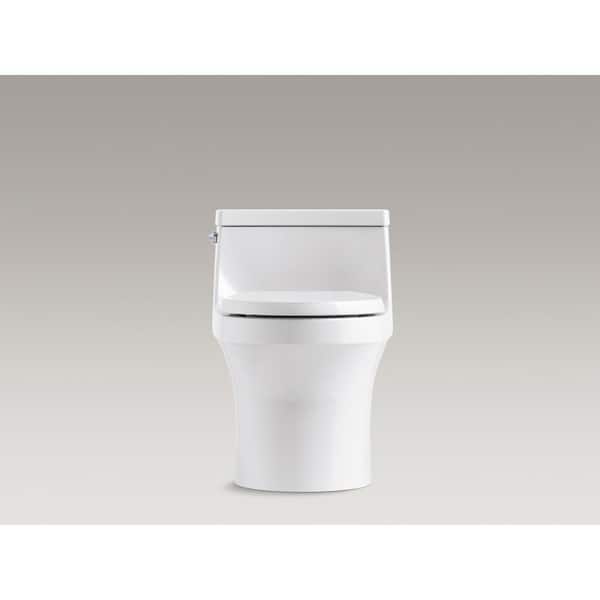 San Souci 12 in. Rough In 1-Piece 1.28 GPF Single Flush Round Toilet in White Seat Included