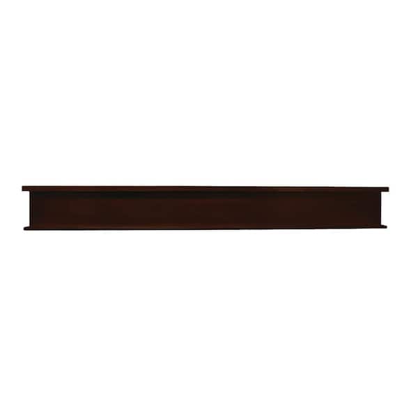 HOUSE OF FARA 1/4 in. D x 4-1/4 in. W x 40-1/16 in. L Stained Poplar Wood Preassembled 32 in. Craftsman Mocha Crosshead