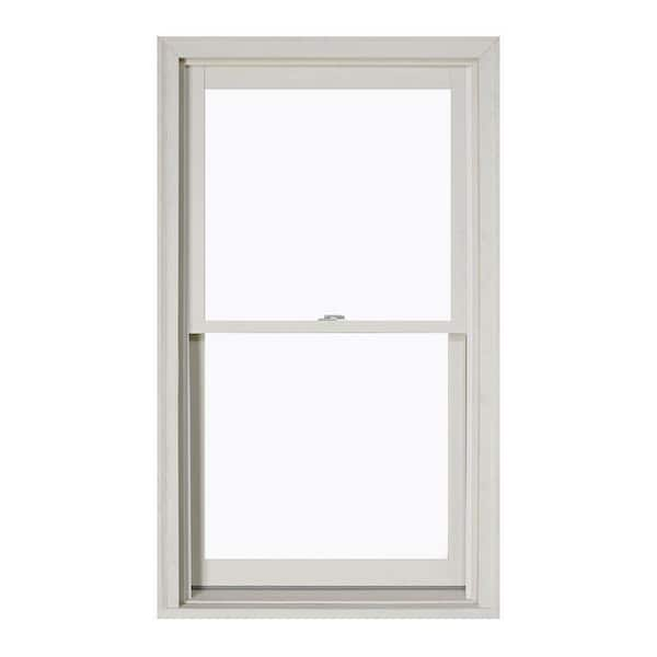 JELD-WEN 37.375 in. x 64.5 in. W-2500 Series Primed Wood Double Hung Window w/ Natural Interior and Low-E Glass