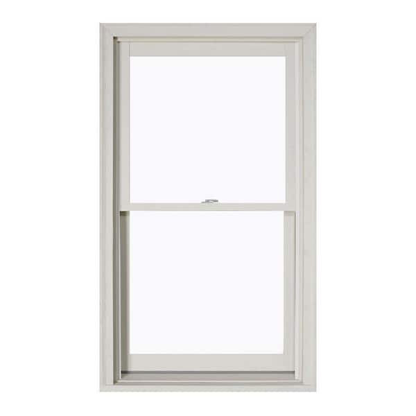 JELD-WEN 33.375 in. x 56.5 in. W-2500 Series Primed Wood Double Hung Window w/ Natural Interior and Low-E Glass
