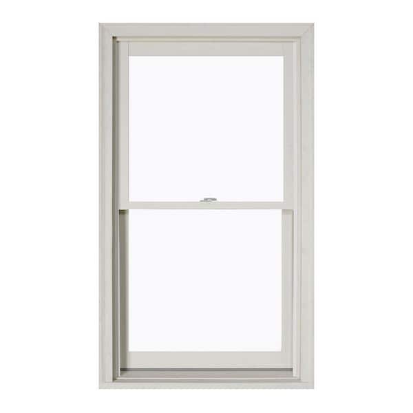 JELD-WEN 29.375 in. x 40.5 in. W-2500 Series Primed Wood Double Hung Window w/ Natural Interior and Low-E Glass