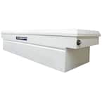 70 in White Steel Full Size Crossbed Truck Tool Box with mounting hardware and keys included