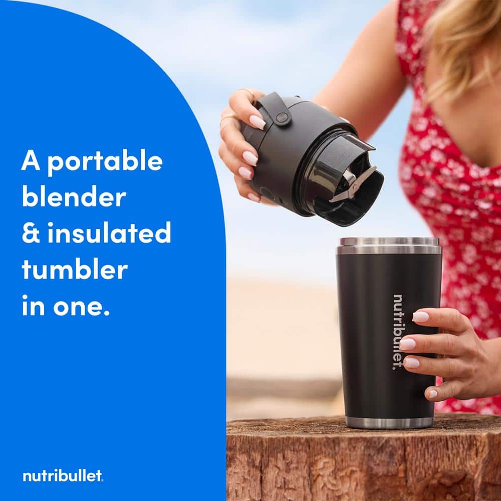 Black and Clear Cordless Portable Blender with Tritan Cup