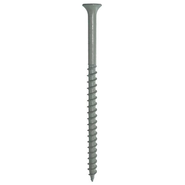 #10 x 3-1/2 in. #2 Phillips Bugle Head Coarse Thread Coated Exterior Wood Screws 5 lb. Box
