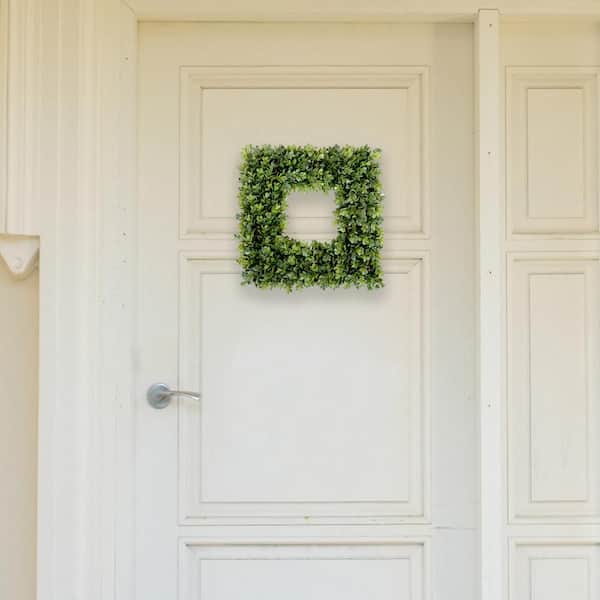 x2 Pure Garden Boxwood Wreath Artificial Heart Topiary Flower Garland Home Décor