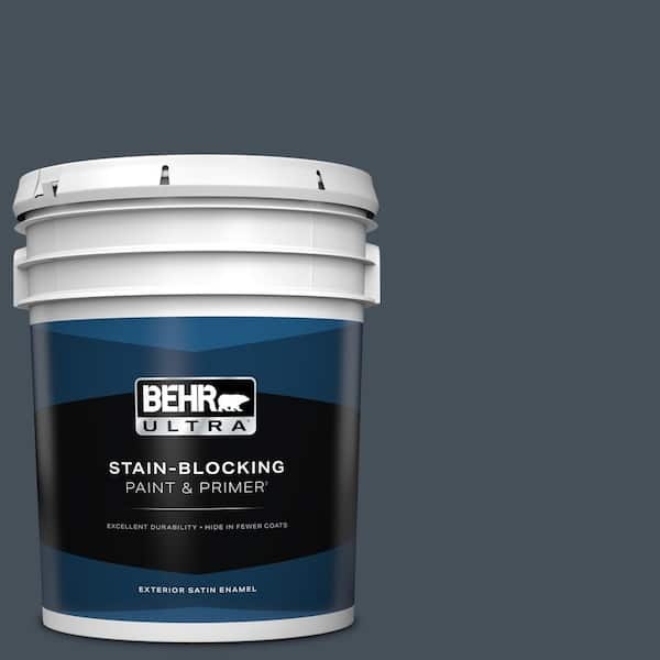 BEHR ULTRA 5 gal. #PPF-48 Evening Storm Satin Enamel Exterior Paint & Primer