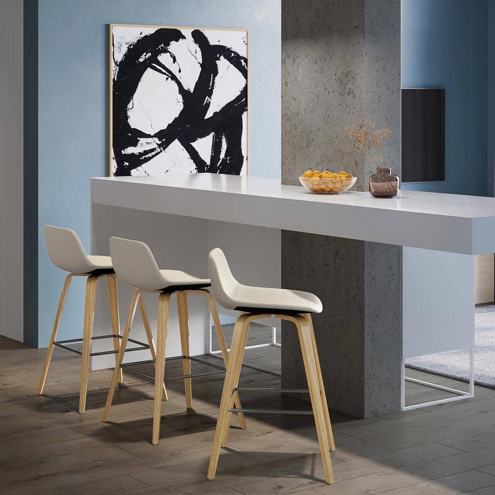 Randolph Natural Wood Bentwood Counter Height Stools, Set of 2