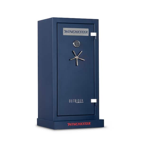 Outrider 25 cu. ft., 35-Gun, 60 Minute Fire Rating, UL Listed Electronic Lock, Midnight Blue with Utility Shelf