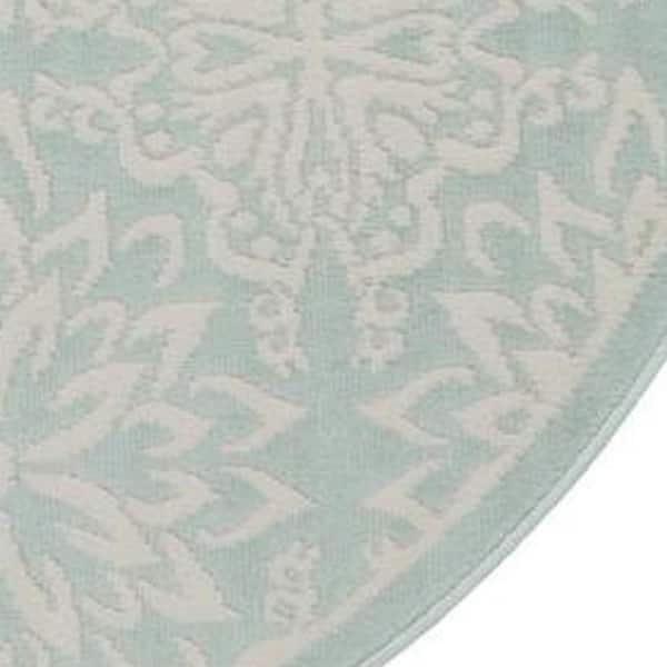 5 ft. x 7 ft. Ivory Blue and Gray Abstract Non Skid Area Rug