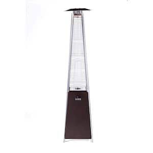 40,000 BTU Bronze Quartz Glass Tube Patio Heater in Brown