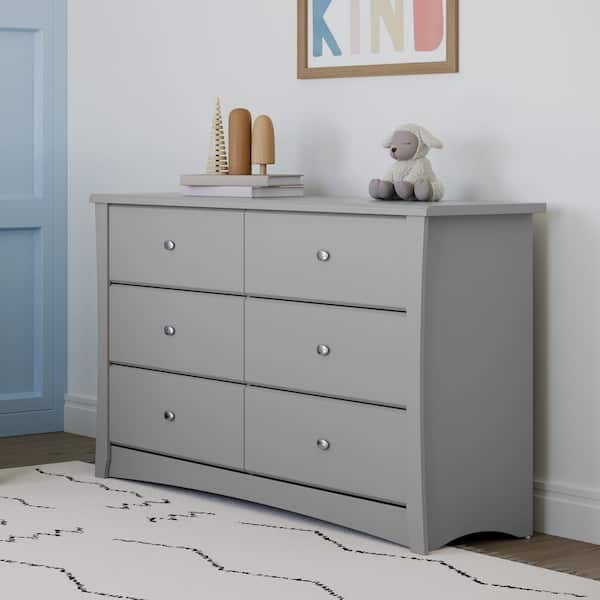 6 Drawer Double Fabric Dresser for Bedroom, Nursery - Lifewit