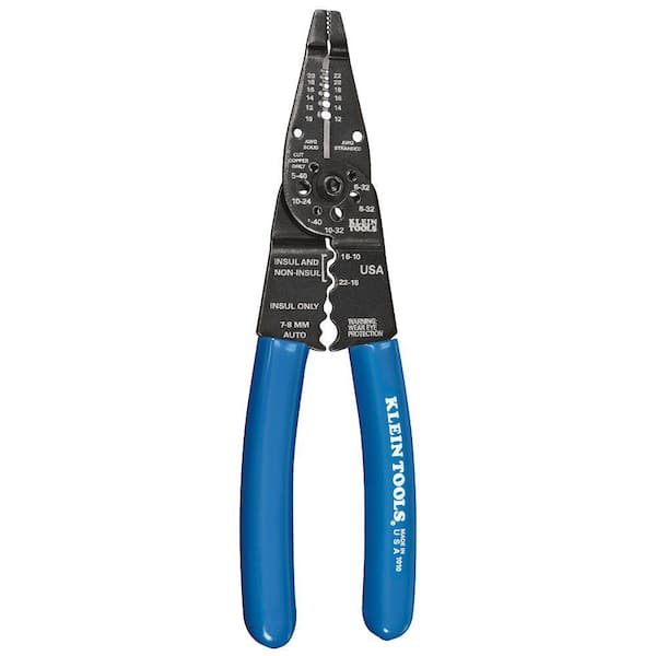 Klein Tools Long Nose Multi Tool Wire Stripper, Wire Cutters, Crimping Tool