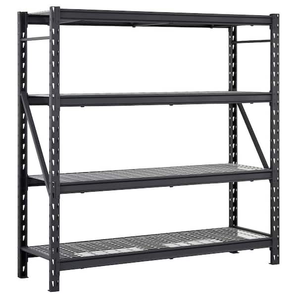 Husky 4 Tier Heavy Duty Industrial, How To Build Hanging Garage Shelves From 2 215 4 Steps