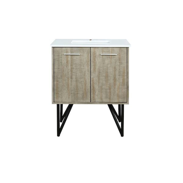 Lancy 30 in W x 20 in D Rustic Acacia Bath Vanity and Cultured Marble Top