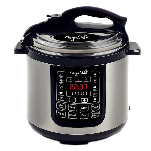 MegaChef 8 Qt. Stainless Steel Electric Pressure Cooker with