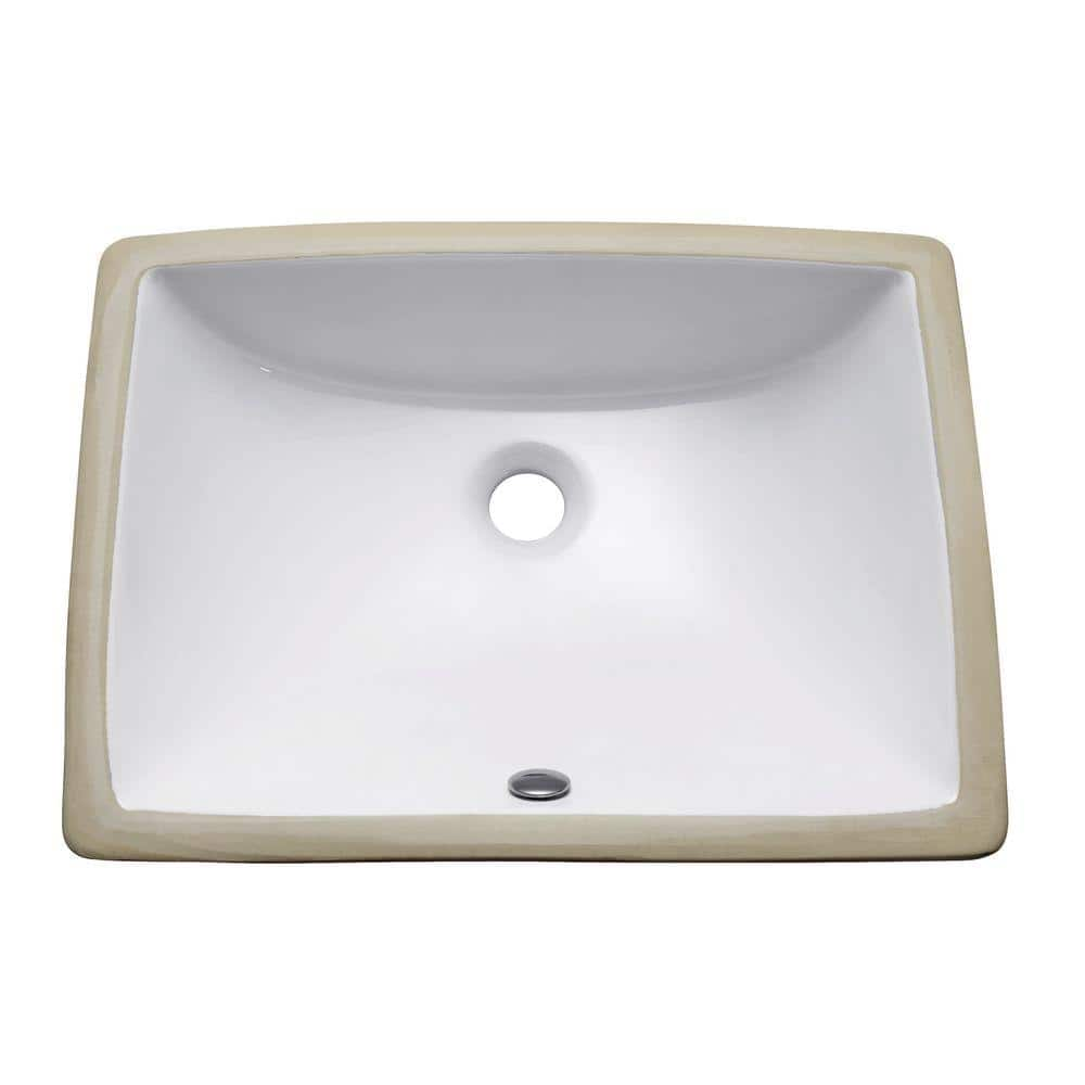 Avanity Undermount Bathroom Sink In White CUM20WT R The Home Depot   White Avanity Undermount Bathroom Sinks Cum20wt R 64 1000 