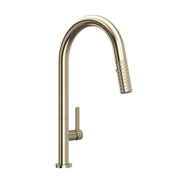 Tenerife Single Handle Pull Down Sprayer Kitchen Faucet in Satin Nickel