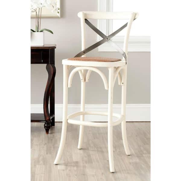 Eleanor 30.7 in. Weathered Oak Bar Stool