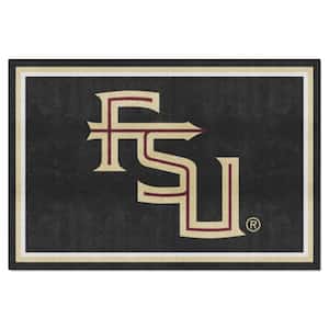 Florida State Seminoles Black 5 ft. x 8 ft. Plush Area Rug