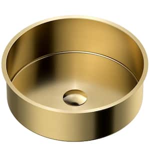 CCU100 15-3/4 in. Stainless Steel Undermount Bathroom Sink in Yellow Gold
