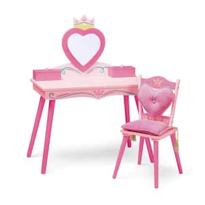 Princess Vanity Table and Chair Set in Pink