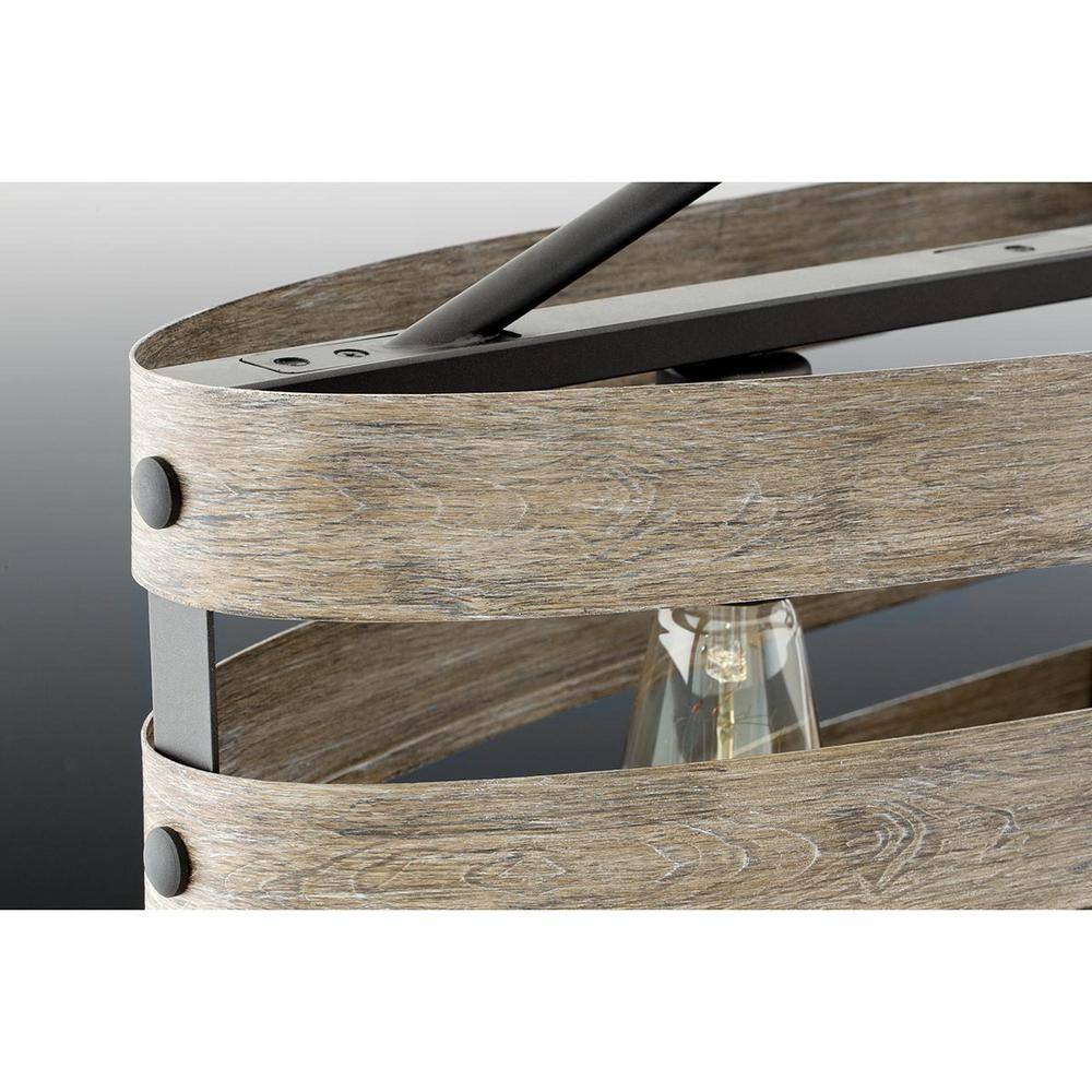 Gulliver Graphite and Weathered Gray 4-Light Linear Chandelier