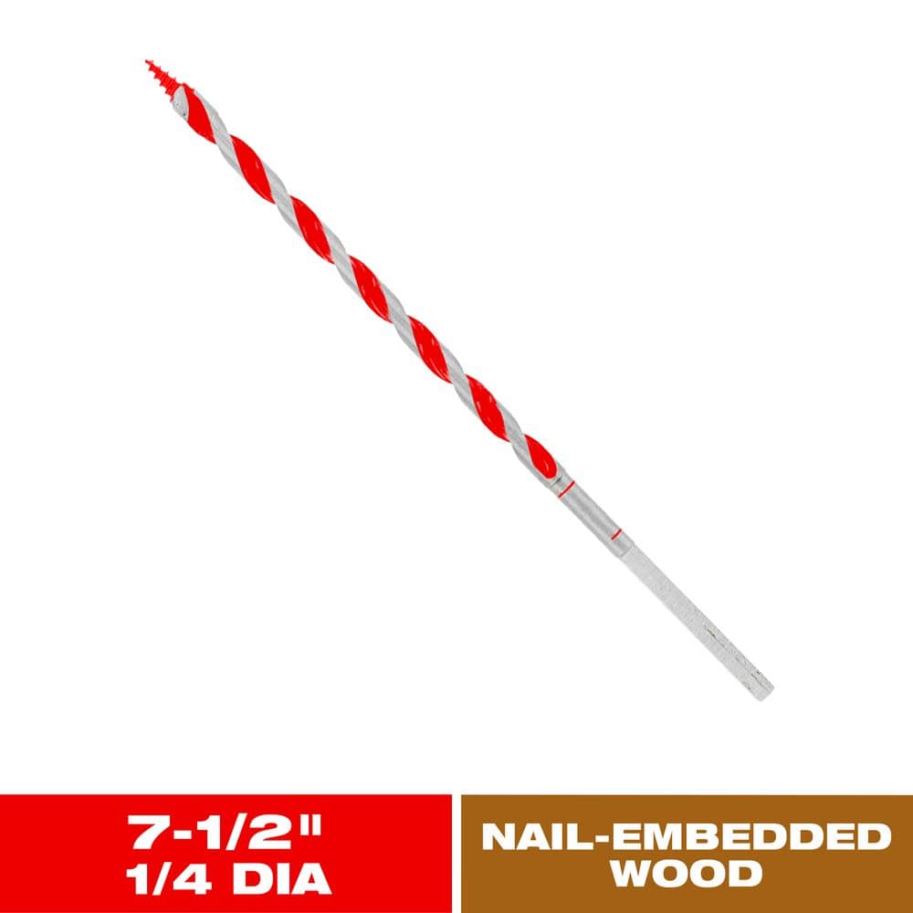 1/4 in. x 7-1/2 in. Auger Bit for Wood and Nail-Embedded Wood price history on PriceWatchPro