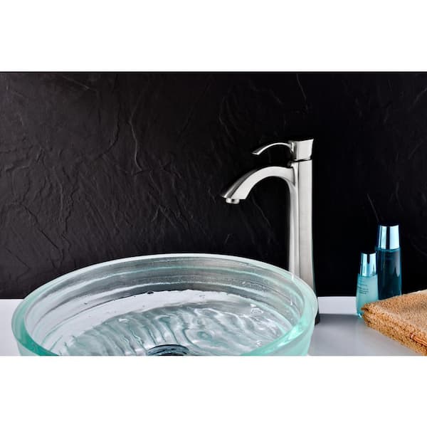Harmony Series Single Hole Single-Handle Vessel Bathroom Faucet in Brushed Nickel