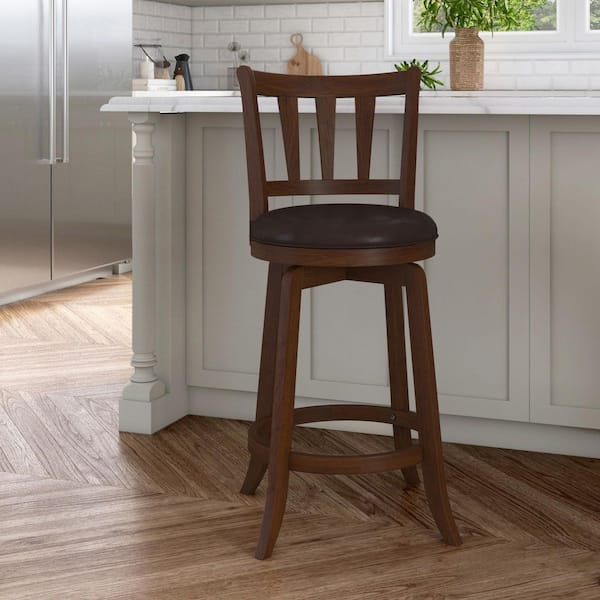Hillsdale Furniture Presque Isle 25.5 in. Cherry Swivel Counter Stool