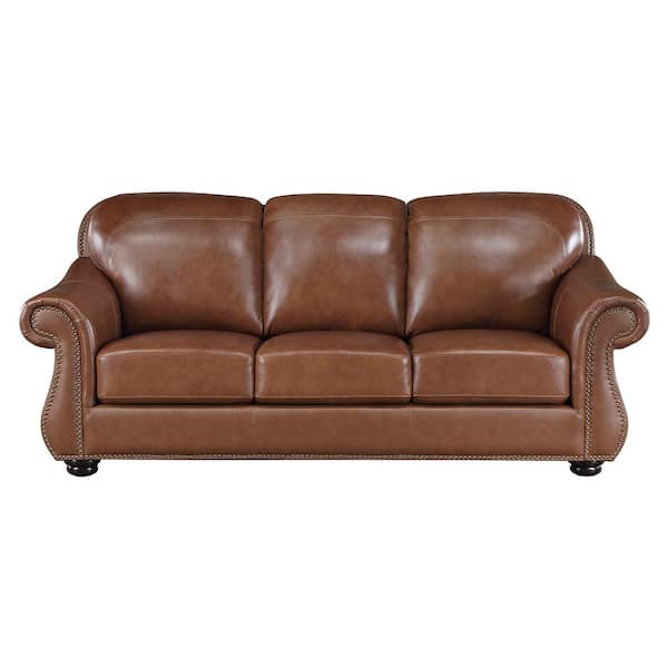 Home depot leather deals couch