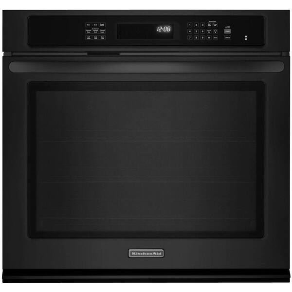 KitchenAid Architect Series II 30 in. Single Electric Wall Oven Self-Cleaning with Convection in Black