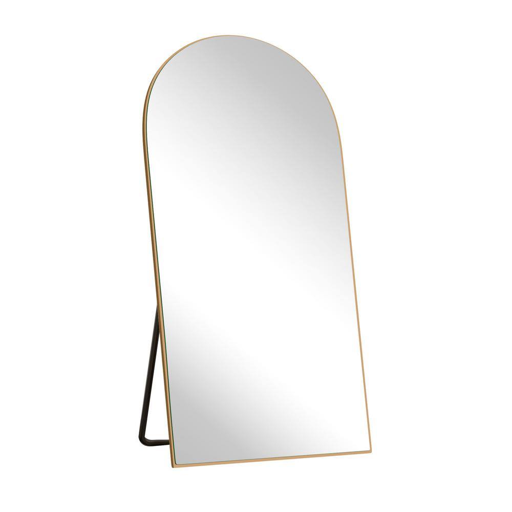 28 in. W x 71.2 in. H Arched Gold Wooden Frame Oversized Classic Wall Mirror Floor Mirror price history on PriceWatchPro