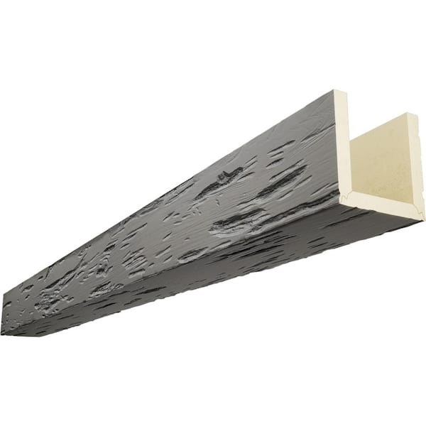 Ekena Millwork Endurathane 4 in. H x 6 in. W x 12 ft. L Pecky Cypress Seashell Faux Wood Beam