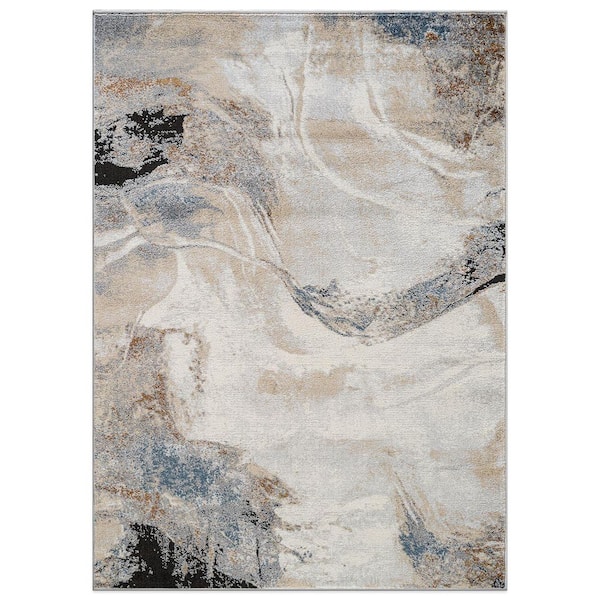 Desert Drift 7 ft. 10 in. x 10 ft. Beige Area Rug
