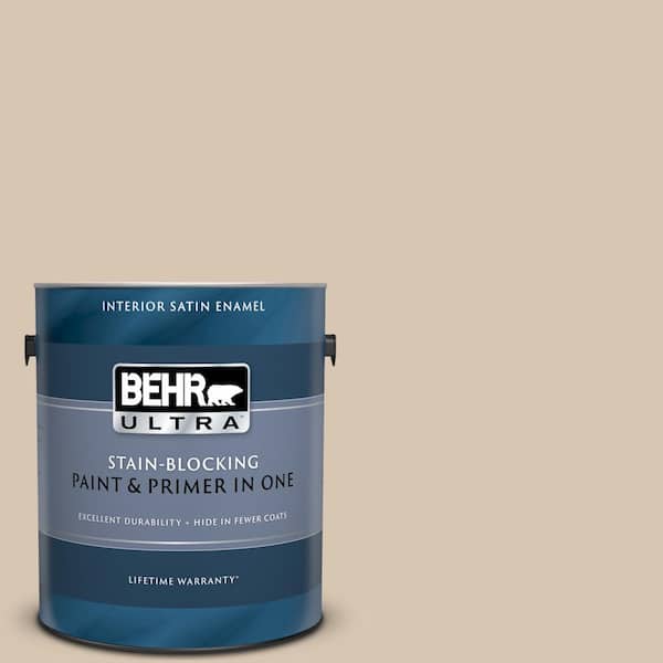 BEHR ULTRA 1 gal. #UL160-16 Parachute Silk Satin Enamel Interior Paint and Primer in One