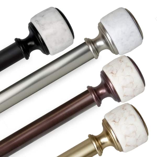 EMOH 1 Inch Dia 66-120" Adjustable Crutch Single Curtain Rod in Gold