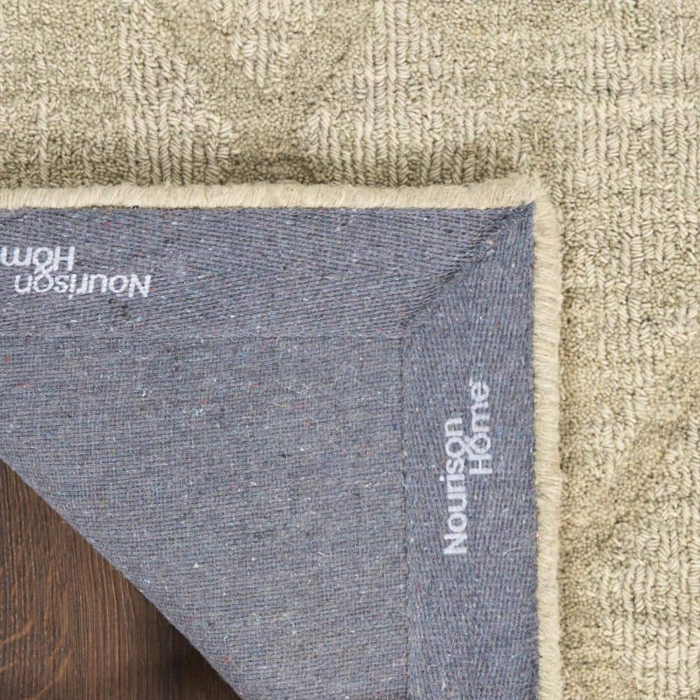 Sage Geometric Handmade Wool 5' x 7' Area Rug