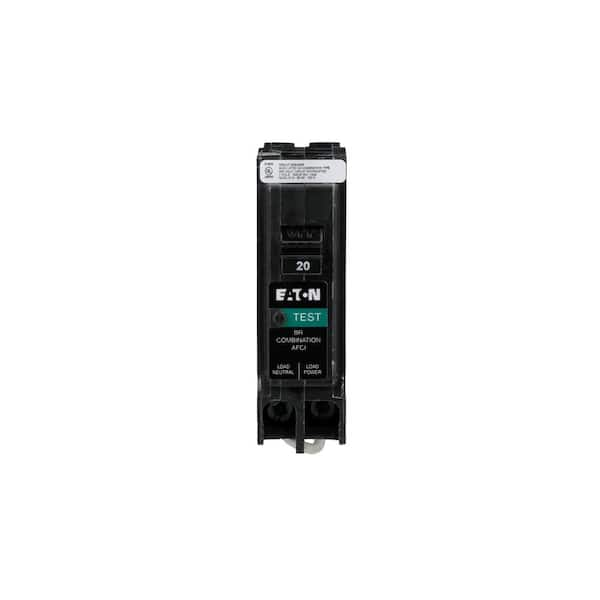 Eaton 20 Amp 120-Volt, Single-Pole AFCI Circuit Breaker Type BR Pigtail Neutral