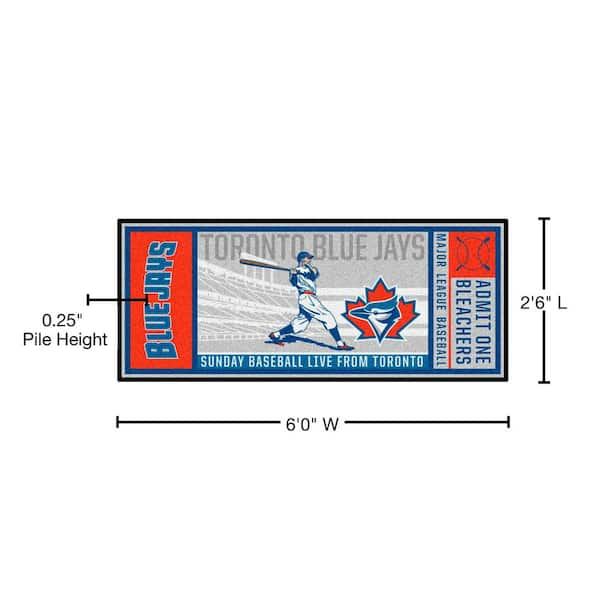 FANMATS NFL Ticket Runner 3 x 6 Blue Indoor Solid Runner Rug in the Rugs  department at