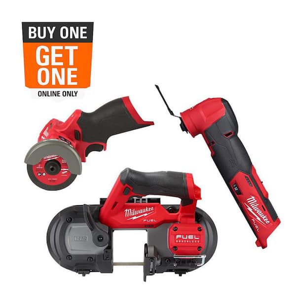 M12 FUEL 12-Volt Lithium-Ion Cordless Compact Band Saw, M12 FUEL Oscillating Multi-Tool and M12 FUEL 3 in. Cut Off Saw