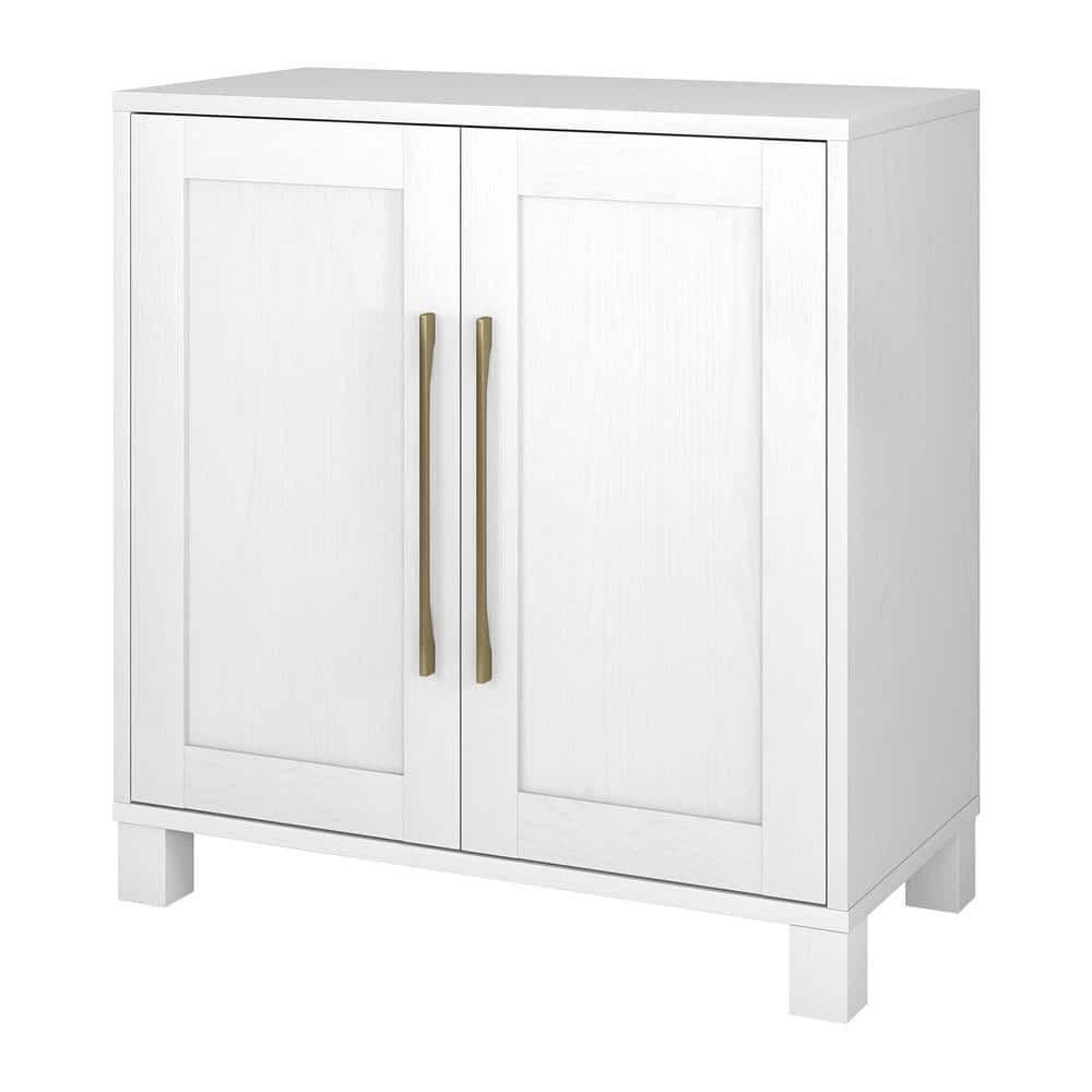 White MDF Office Accent Cabinet with Adjustable Shelving