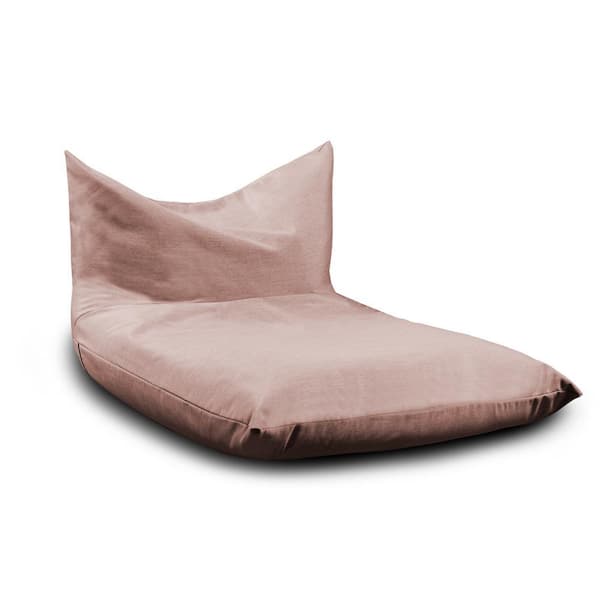 Finster Armless Bean Bag Chaise Outdoor Lounge Chair, Petal