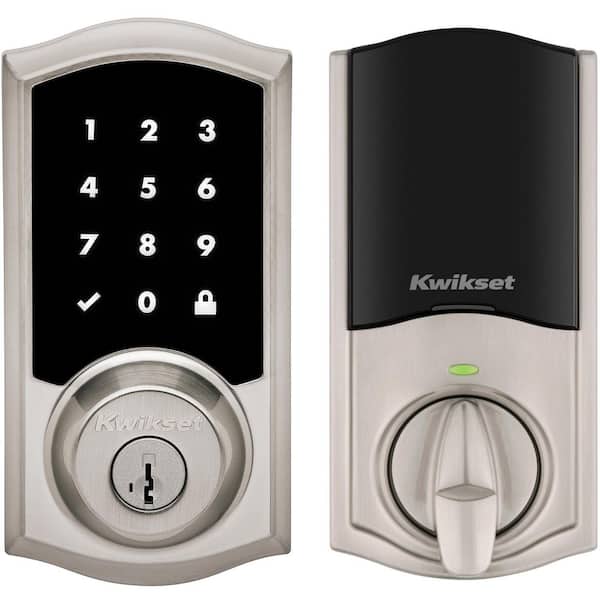 HomeConnect 918 Satin Nickel Traditional Z-Wave Long Range Touchscreen Smart Lock Deadbolt Convenient Keyless Entry