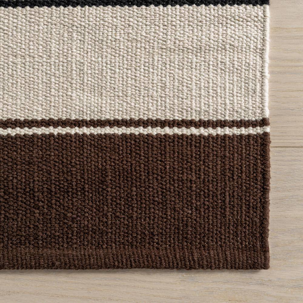 Quest Multicolor Striped Cotton 3' x 5' Area Rug