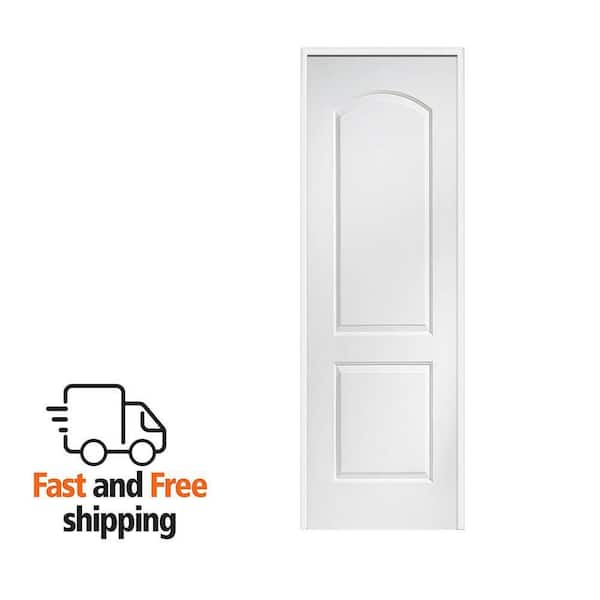 32 in. x 96 in. Smooth Caiman Right-Hand Solid Core Primed Molded Composite Single Prehung Interior Door